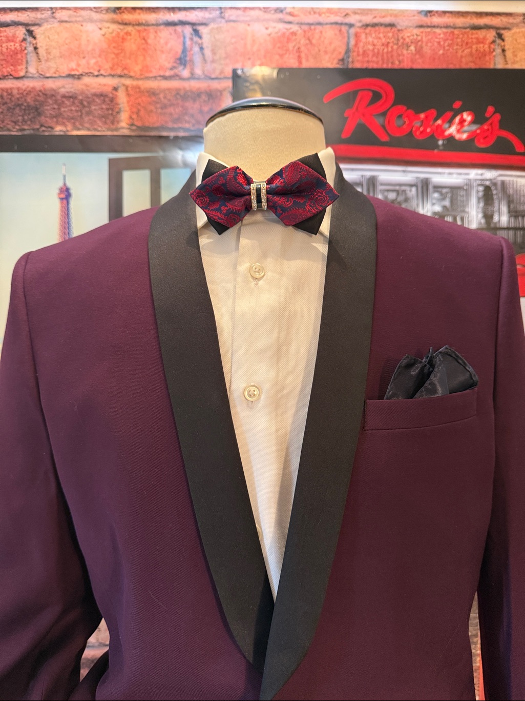 2|Men Purple Plum Formal Coat